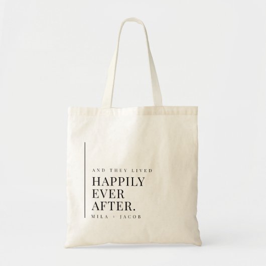Tasje 'Happily Ever After' Trouwontvangst Tote Bag (Voorkant)