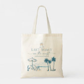 Tasje 'Laatste toast op de kust' voor vrijgezellen Tote Bag (Achterkant)