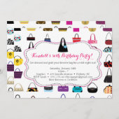 TASJE LIEFHEBBERS - Tas thema uitnodigingen (Voorkant / Achterkant)