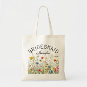 Tasje met Aangepaste Wilde Bloemen, Cadeau Aanbren Tote Bag (Voorkant)