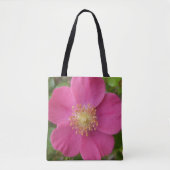 Tasje Met Afbeelding Van Helder Roze Roos Tote Bag (Voorkant)