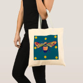 Tasje met Bij en Bloem Tote Bag (Voorkant (product))
