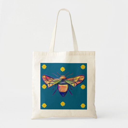 Tasje met Bij en Bloem Tote Bag (Voorkant)