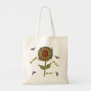 Tasje met Bij en Zonnebloem Tote Bag