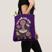 Tasje met bloemenprint en zelfzorg-uitdrukking 'Me Tote Bag (Dichtbij)