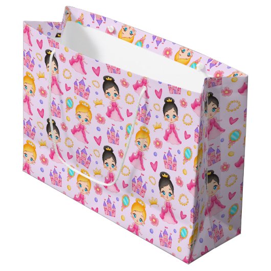 Tasje met cadeautjes voor kleine prinses (Voorkant Gekanteld)