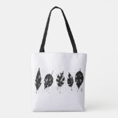 Tasje met dode bladeren in inktdruk tote bag (Achterkant)