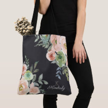 Tasje met eerste monogram in zachte tinten groene 