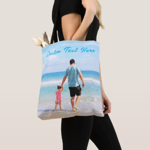 Tasje met eigen foto en tekst cadeau tote bag