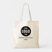 Tasje met eigen logo en tekst | Gepersonaliseerd b Tote Bag (Achterkant)