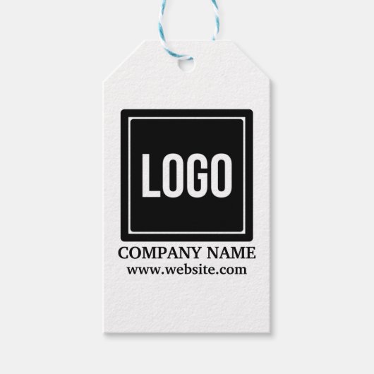 Tasje met eigen logo/tekst cadeaulabel (Voorkant)