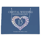 Tasje met foto als cadeau voor 15-jarig kristallen (Voorkant)