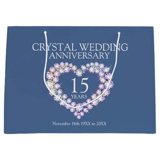 Tasje met foto als cadeau voor 15-jarig kristallen (Voorkant)