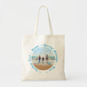 Tasje met foto en eigen tekst uploaden tote bag (Voorkant)