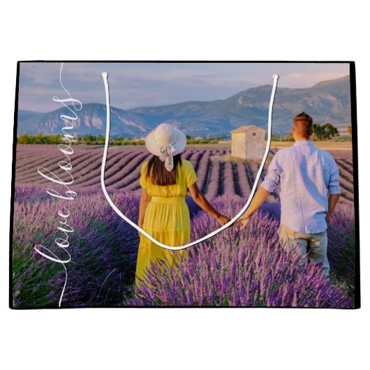 Tasje met foto 'Love Blooms' (Voorkant)