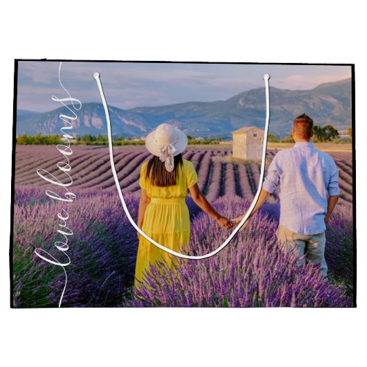 Tasje met foto 'Love Blooms' (Achterkant)