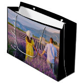 Tasje met foto voor cadeau 'Liefde Bloeit' (Voorkant Gekanteld)