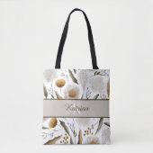 Tasje met geborduurde bloemen tote bag (Voorkant)