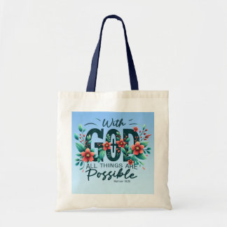 Tasje 'Met God zijn alle dingen mogelijk' Tote Bag
