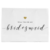 Tasje met gouden hart als huwelijkscadeau voor bru (Achterkant)