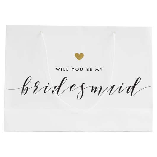 Tasje met gouden hart als huwelijkscadeau voor bru (Achterkant)