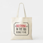 Tasje met Grappige Spreuk Grappige Zin Tote Bag (Achterkant)