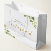 Tasje met groen en goud voor bruidsmeisje-aanzoekc