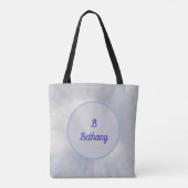Tasje met illusie van zonafbeelding en monogram tote bag (Achterkant)