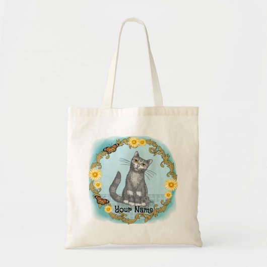 Tasje met kat en muis tote bag (Voorkant)
