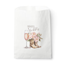 Tasje met laarzen en bubbels als bruiloftsfeest ca