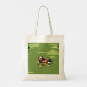 Tasje met mandarijneend van dichtbij tote bag (Achterkant)