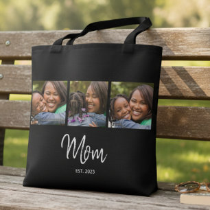 Tasje met 'Mom Established' Schrift in Zwart voor  Tote Bag