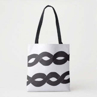 Tasje met monochrome inktlusband tote bag