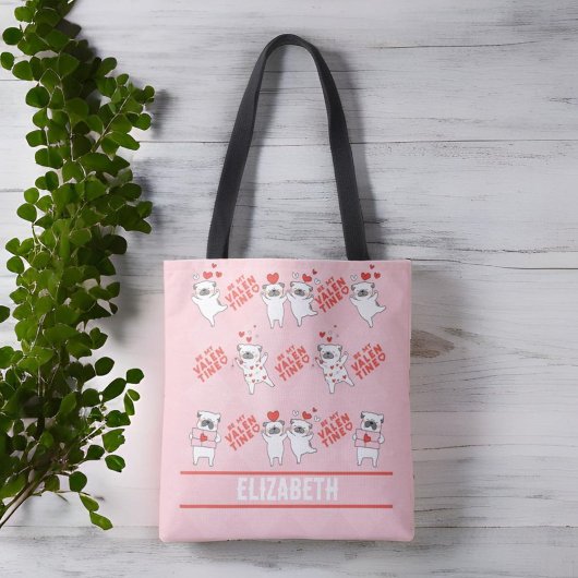 Tasje met naam voor hondenliefhebbers, Cute Dog To Tote Bag