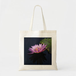 Tasje met paarse lotus waterlelie tote bag
