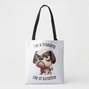 Tasje met Puppy die Straalt van Zonneschijn Tote Bag