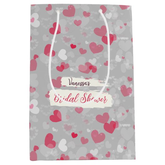 Tasje met roze bruiloftspatroon als cadeau (Voorkant)