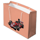 Tasje met vintage Formule raceauto | Retro racecad (Achterkant Gekanteld)