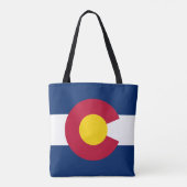 Tasje met vlag van Colorado Tote Bag (Achterkant)