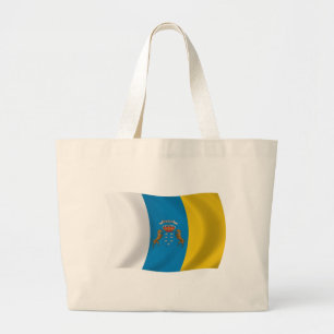 Tasje met vlag van de Canarische Eilanden Grote Tote Bag