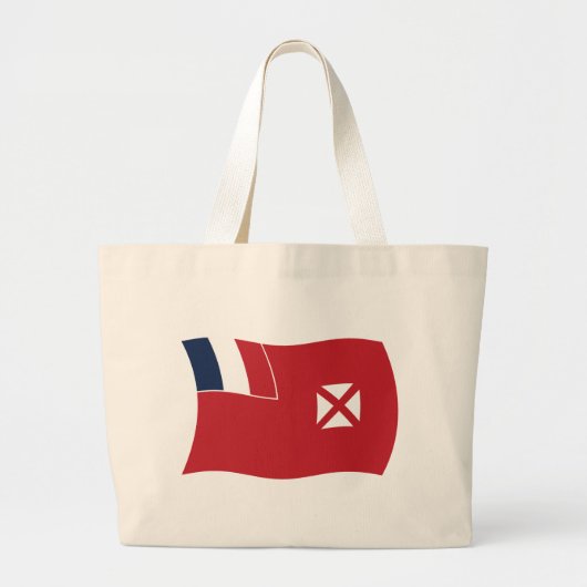Tasje met vlag van Wallis en Futuna Grote Tote Bag (Voorkant)