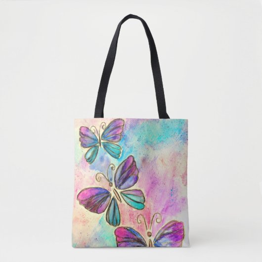 Tasje met Vlinders Tote Bag (Voorkant)