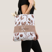 Tasje met waterverf bloemen en monogram tote bag (Dichtbij)