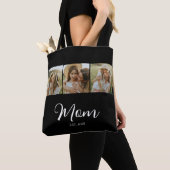 Tasje 'Mom Established Script Black 3 Photo' Tote Bag (Dichtbij)