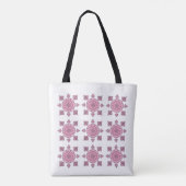 Tasje - Monogram Bloem Tote Bag (Achterkant)