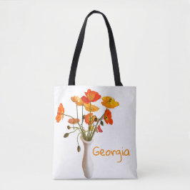 Tasje 'Named Vase of Poppies' Tote Bag