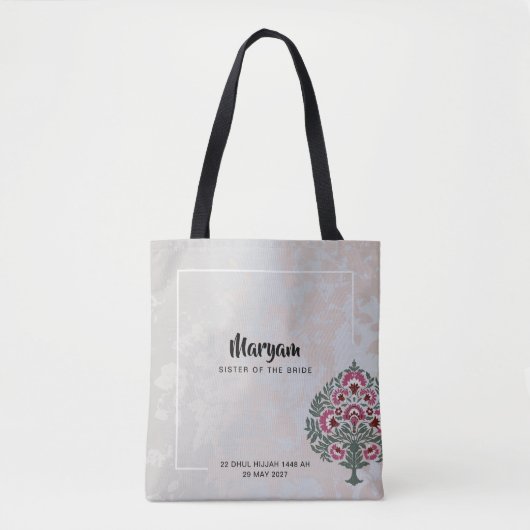 Tasje 'Sister of the Bride' – Aangepast Cadeau Tote Bag (Voorkant)