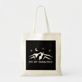 Tasje Ski Mt Tamalpais Sneeuwvlokken Skiloper Maan Tote Bag