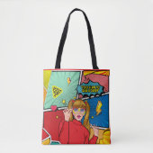 Tasje 'te glamourous' tote bag (Voorkant)