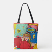 Tasje 'te glamourous' tote bag (Achterkant)